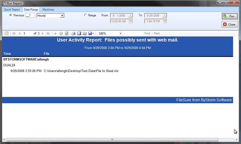 FileSure Sample Report